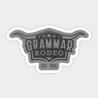 Grammar Rodeo (Black) Sticker